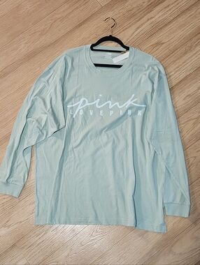 Vs PINK Victoria's Secret Green Sage Long Sleeve Shirt Casual Travel XXL 2XL